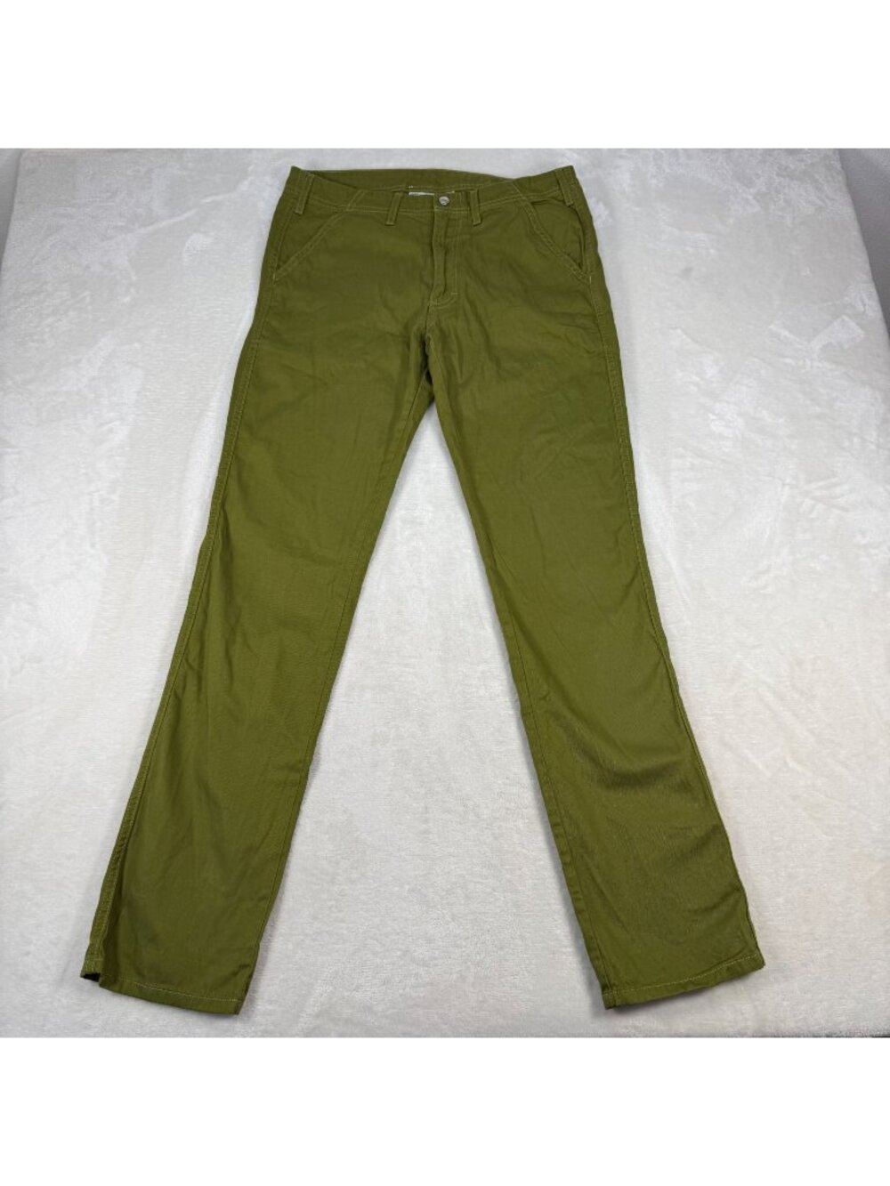 Topo Designs Mens 32 L Green Pants USA Made Cotton Lightweight Field Utility Hik